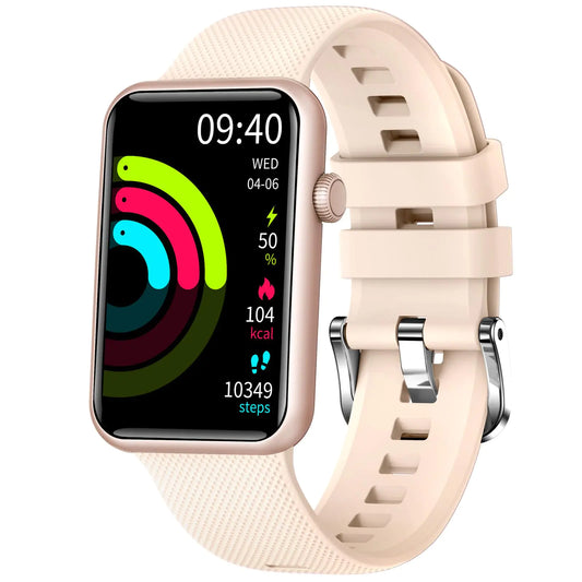 GlowNest Smart Watches for Men (Answer/Dial Calls) 1.57" Fitness Tracker Pedometer IP67 Waterproof Watch Blood Pressure Step Heart Rate Monitor Smart Watches for Android iOS (Rose Gold)